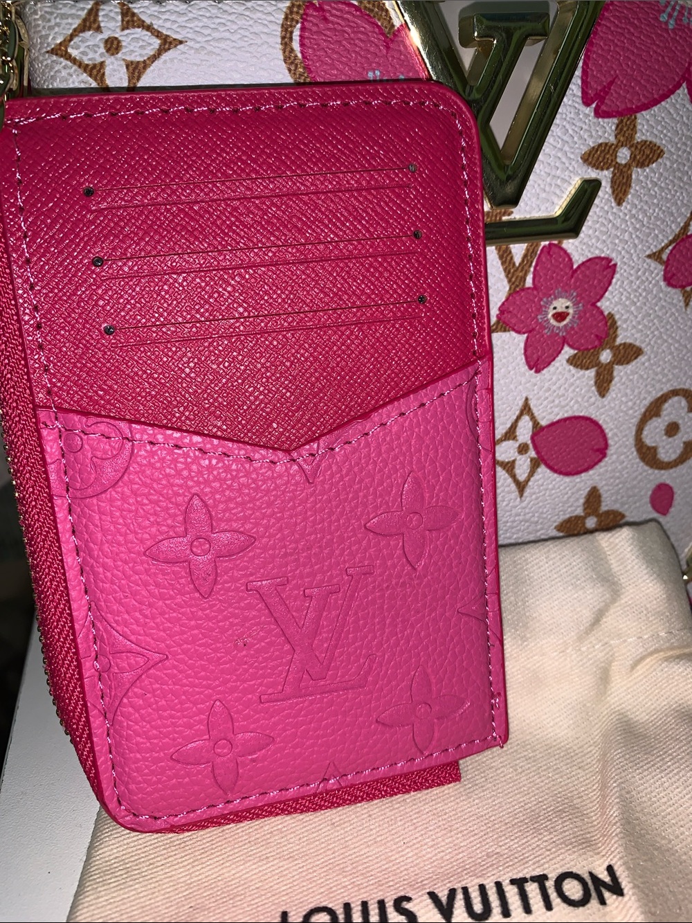 Pink Monogram Card & Key Holder - Picture 2 of 6
